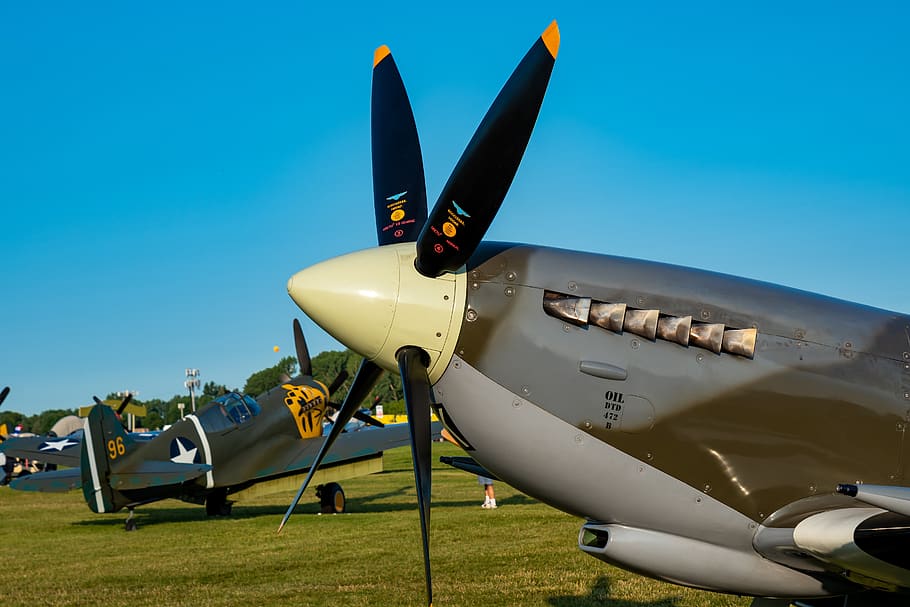 spitfire, fighter, vintage, ww2, military, aircraft, plane HD wallpaper