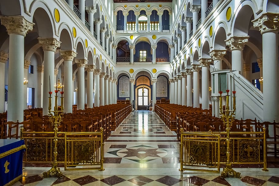 church, interior, architecture, building, religion, christianity HD wallpaper