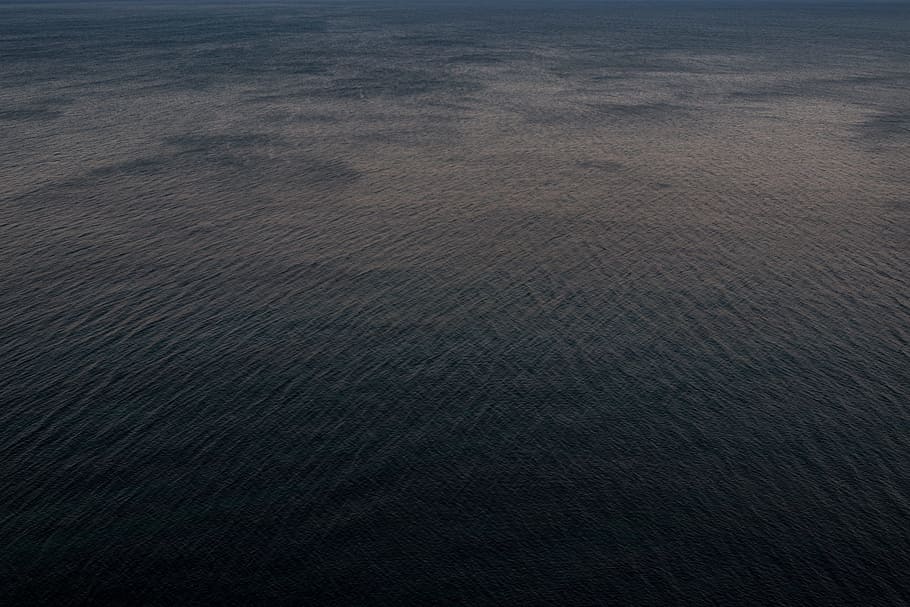 calm body of water, ocean, sea, texture, sunset, ripple, sea level HD wallpaper