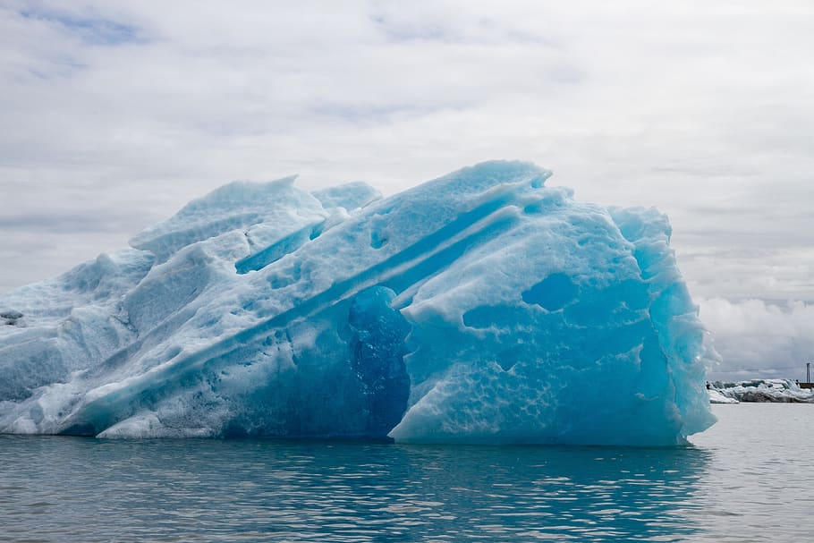 iceland, glacier, blue, ice cream, iceberg, landscape, water HD wallpaper