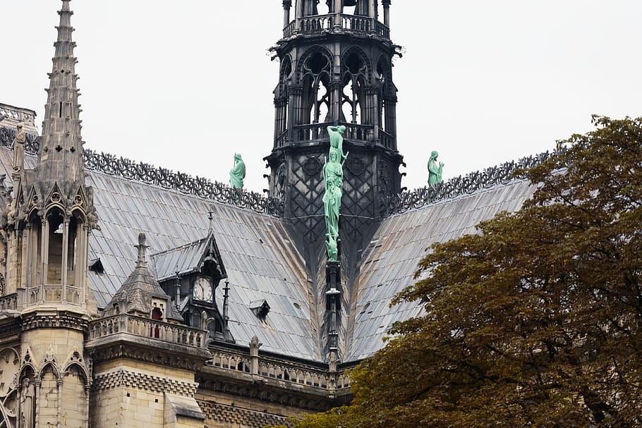 tower, steeple, spire, architecture, building, paris, france, HD wallpaper