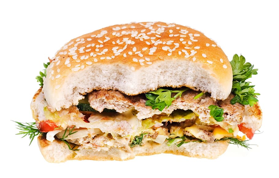 hamburger, food, fast, salad, diet, grilled, meal, dinner, sandwich HD wallpaper