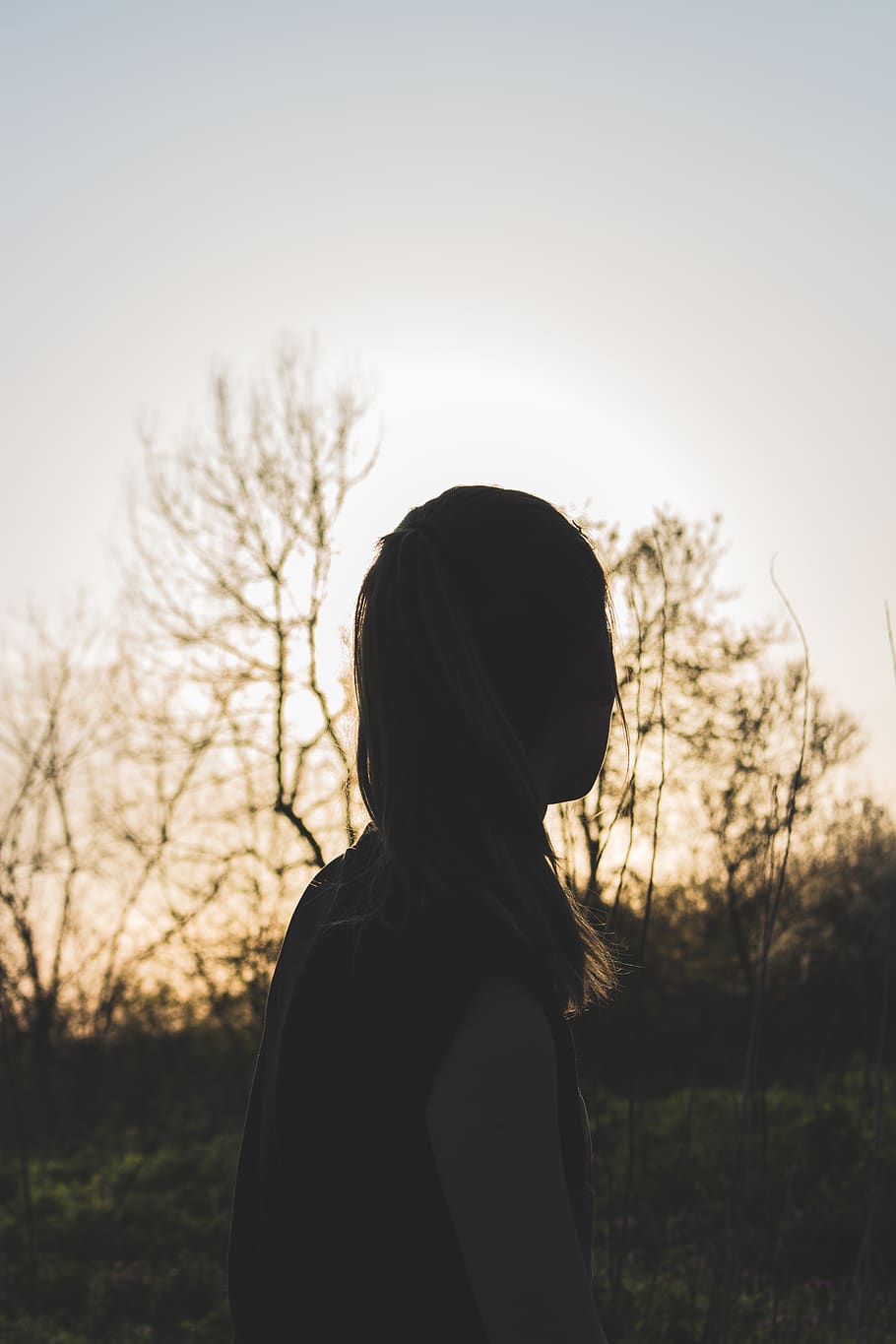 romania, sintea mare, spring, trees, sunset, woman, forest HD wallpaper