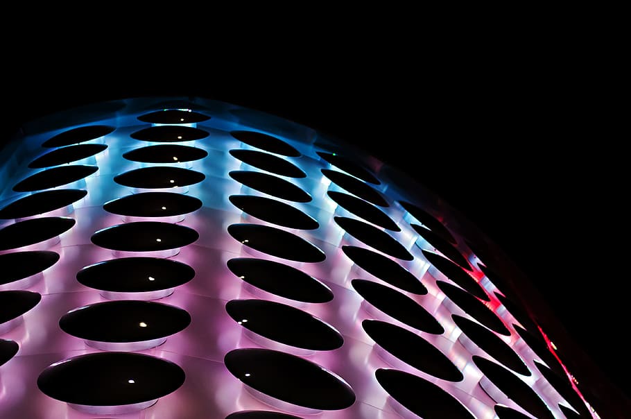 architecture, neon, modern, modern architecture, modern design HD wallpaper