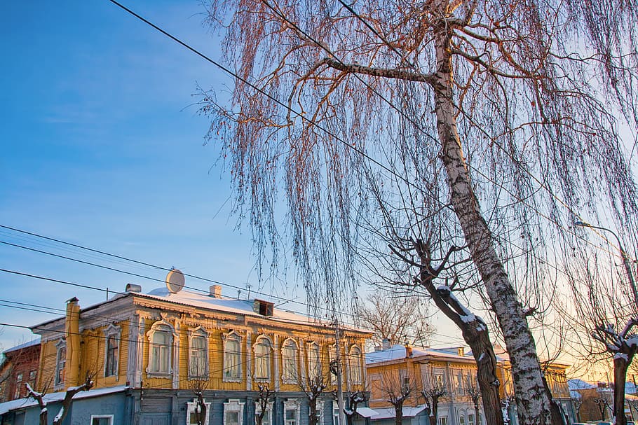 Ufa, aged, street, architecture, building, city, cityscape HD wallpaper