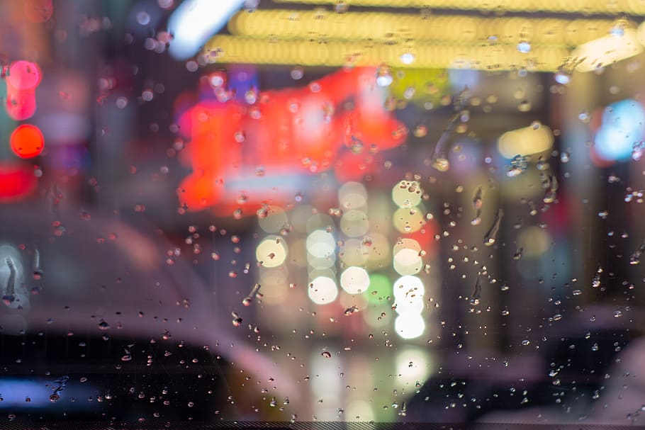 transparent, glass - material, wet, drop, rain, window, water HD wallpaper