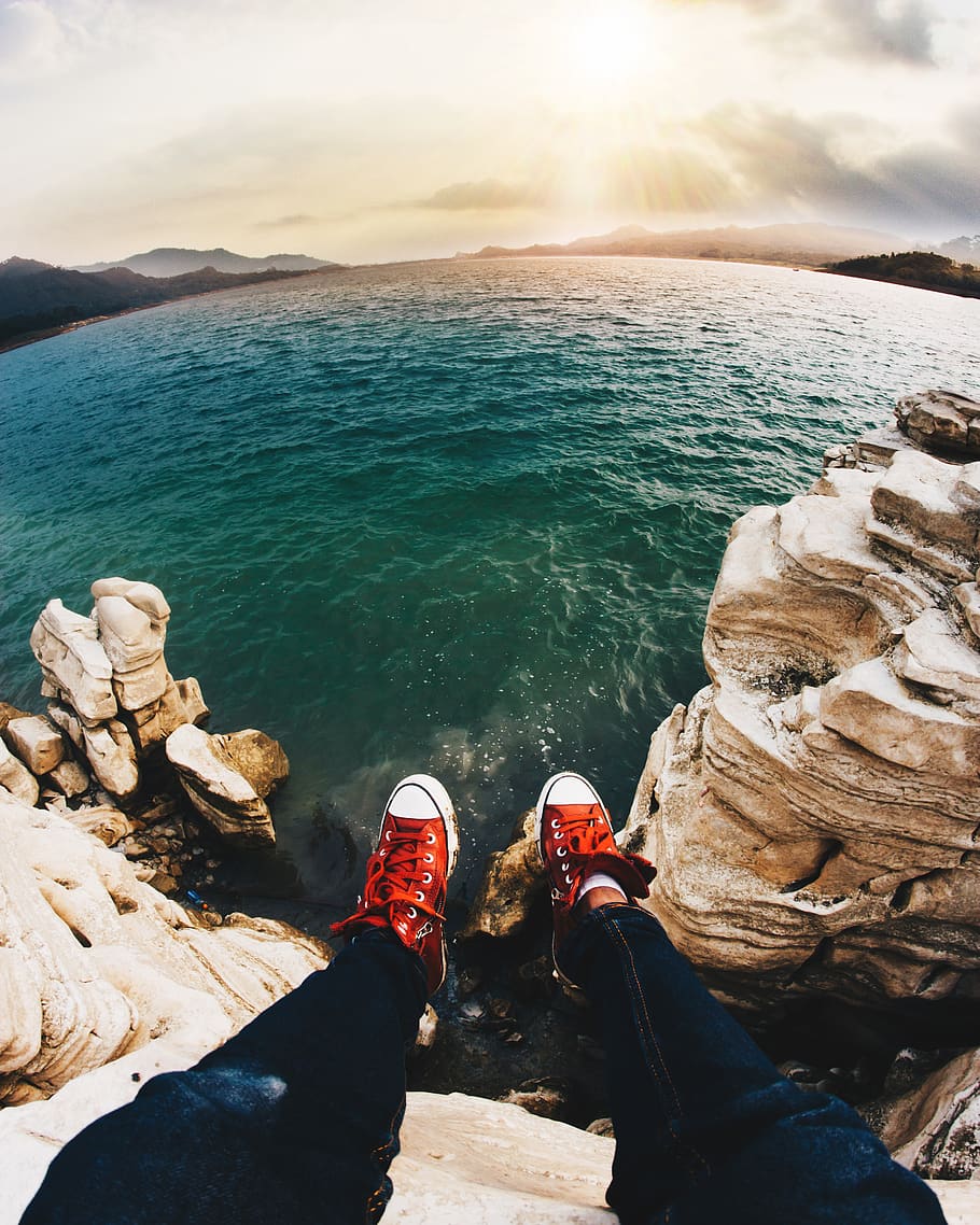 indonesia, low section, water, human leg, personal perspective HD wallpaper