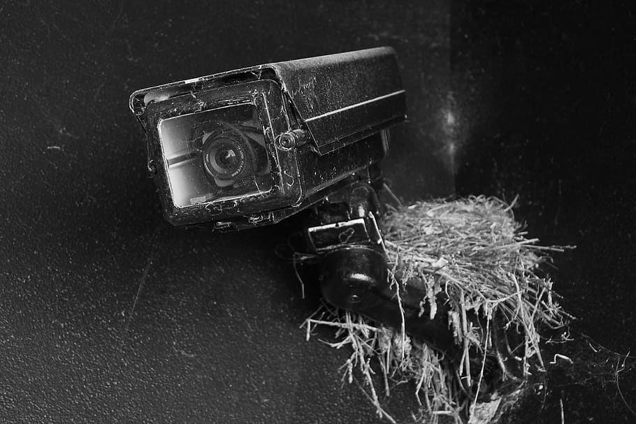 camera, privacy, watch, abandoned, black, dust, indoors, close-up HD wallpaper