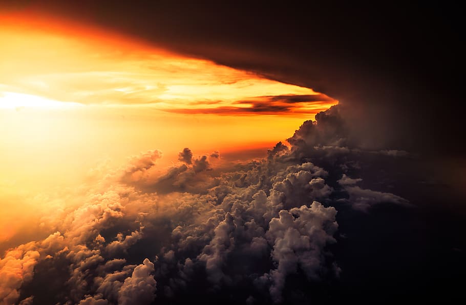 cloud, cloudscape, dark, dawn, dramatic, dusk, evening, heaven HD wallpaper