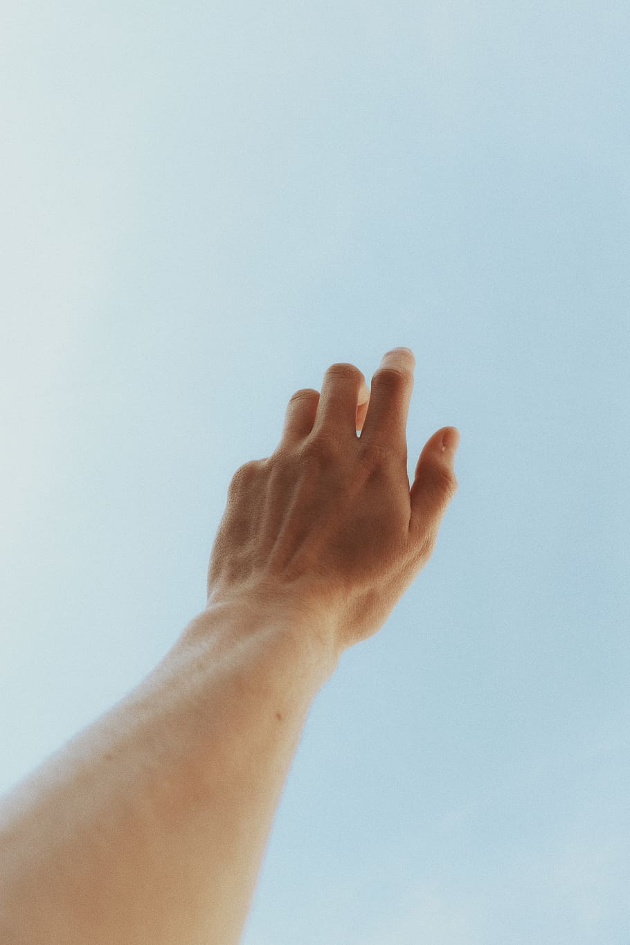 person raising left hand, human hand, human body part, one person HD wallpaper