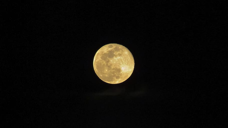 moon, clouds, night, nature, satellite, space, astronomy, full moon HD wallpaper
