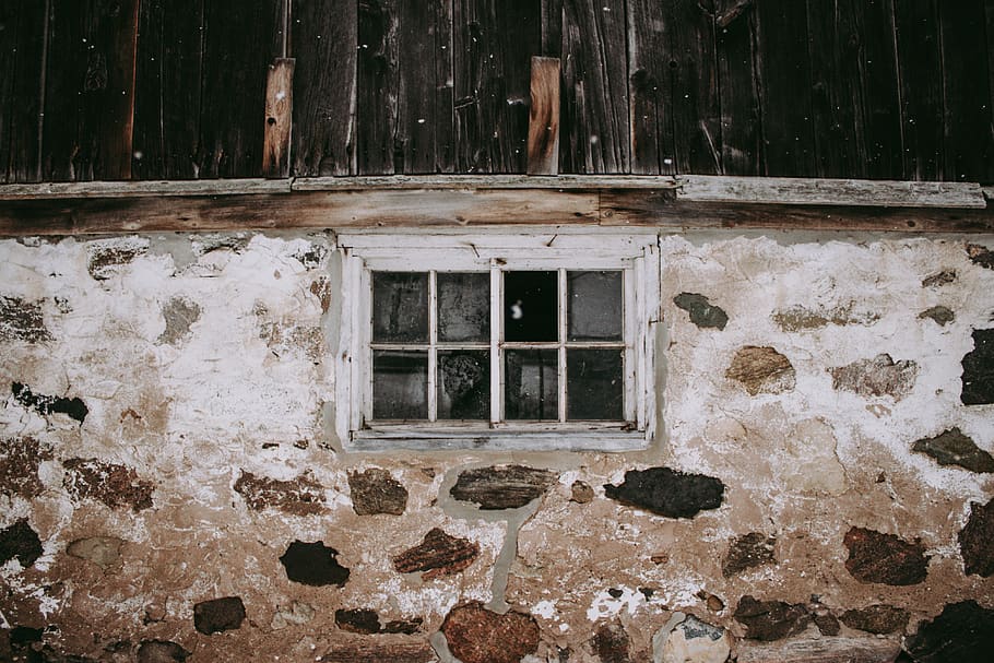 closed white wooden window, brick, wall, the lonely window, canada HD wallpaper