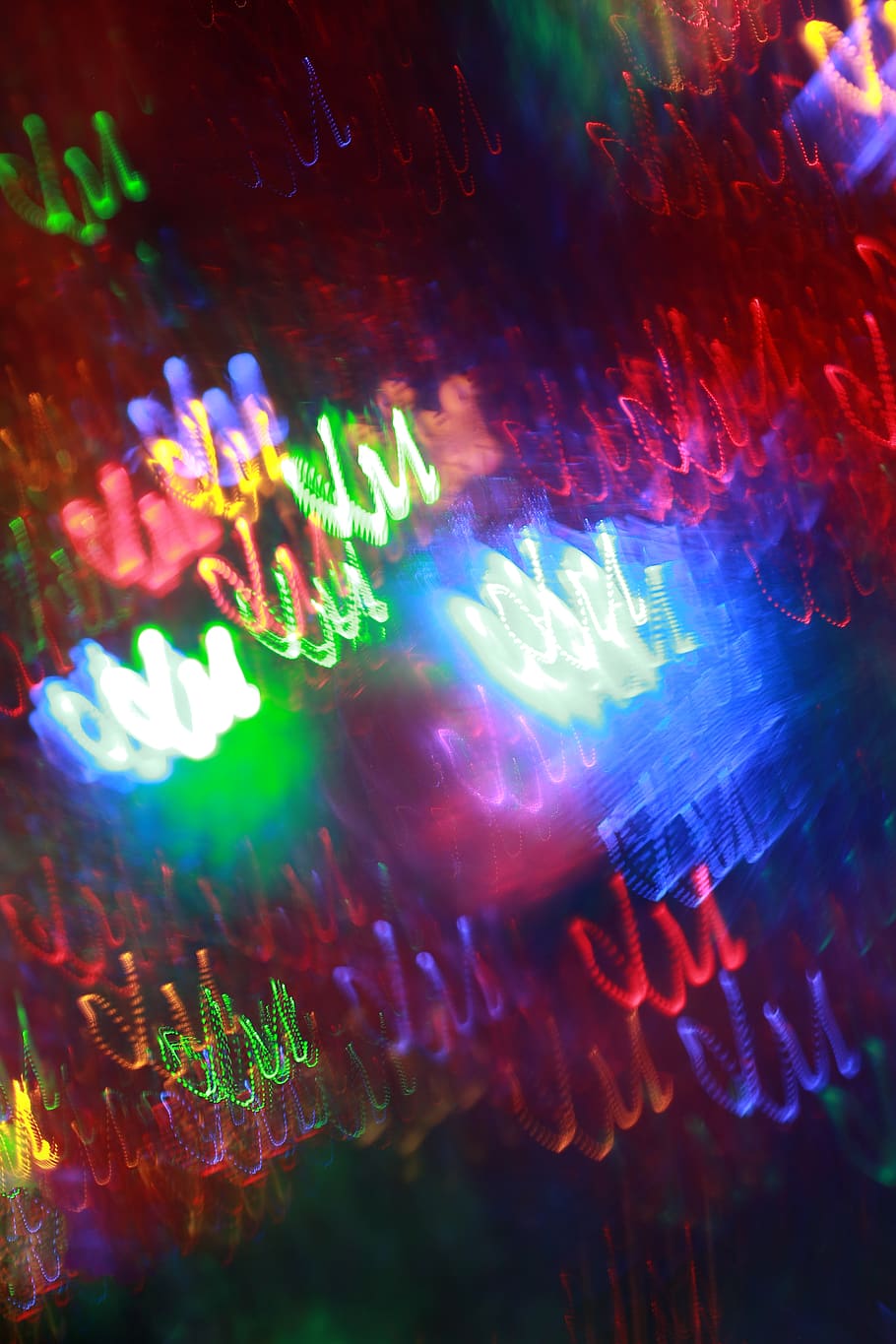 multicolored lights, illuminated, night, light - natural phenomenon HD wallpaper