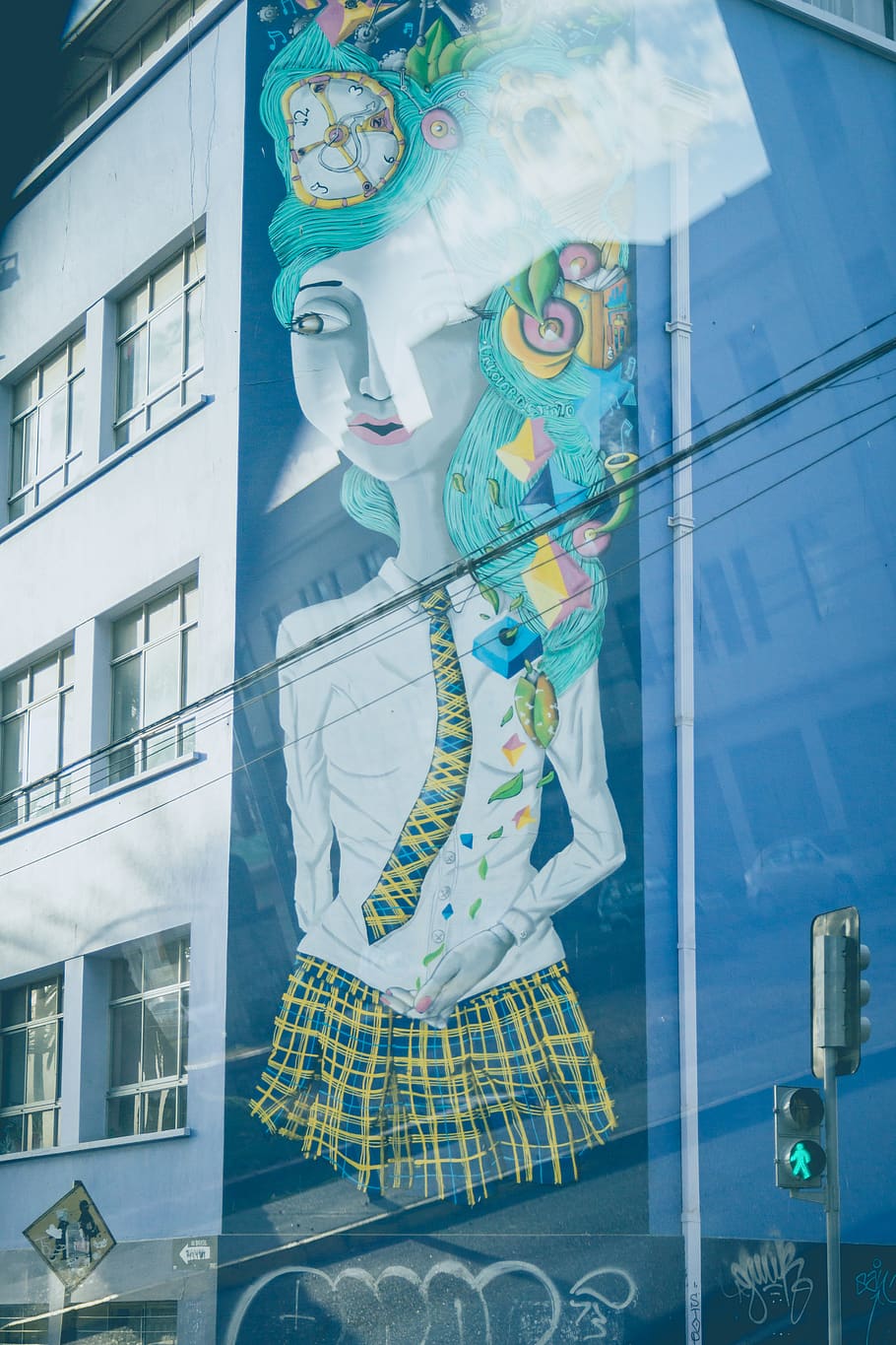 chile, valparaíso, graffiti, city, glass - material, window, HD wallpaper