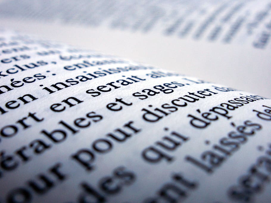 Opened White and Black Book With Te Xt, blur, data, definition HD wallpaper