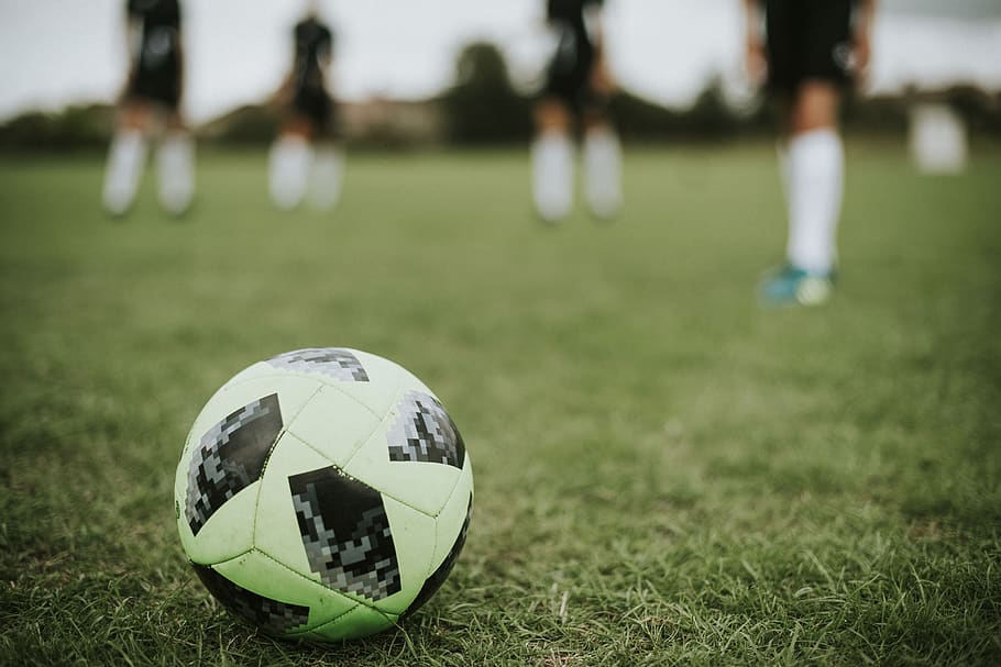Close-Up Photo of a Soccer Ball, active, activity, athletes, blur