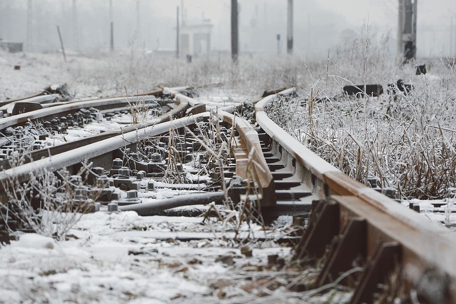 bolt, images, nature, permanent way, photography, plants, rail HD wallpaper