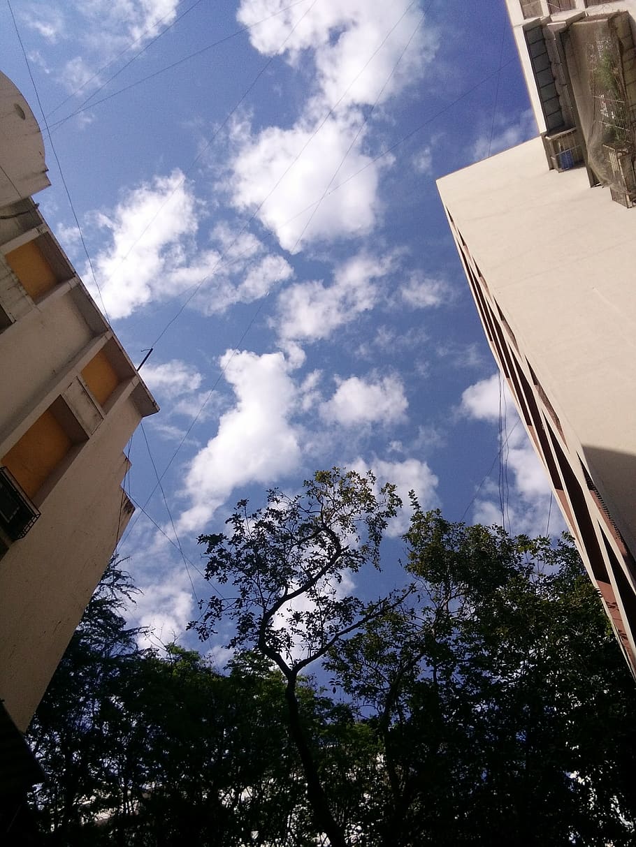 mumbai, india, bandra, blue sky, architecture, built structure