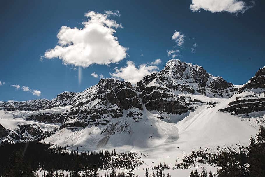 mountain, highland, clouds, sky, summit, ridge, landscape, nature HD wallpaper