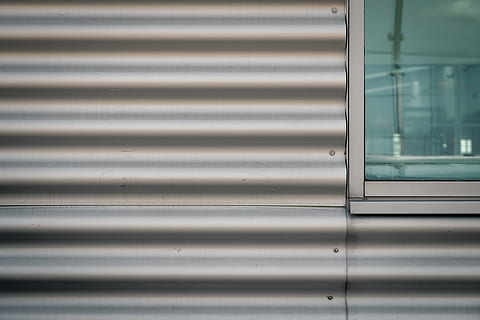 Background texture of building made of metal, no people, pattern HD wallpaper