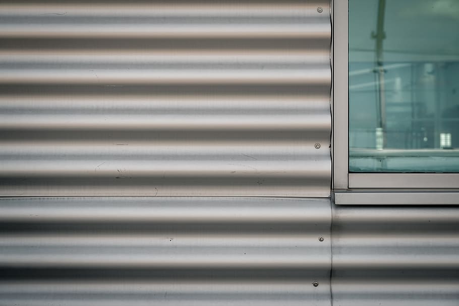 Background texture of building made of metal, no people, pattern HD wallpaper