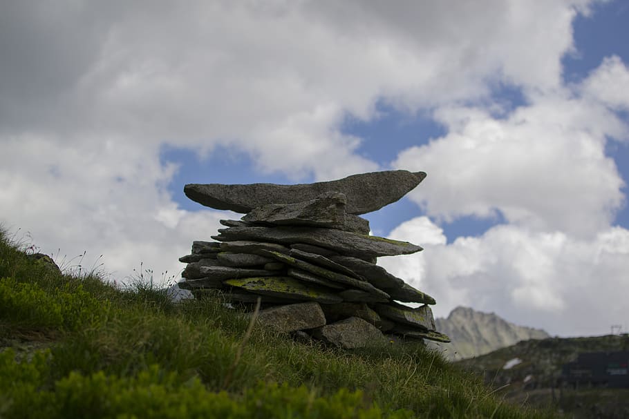 mountains, alpine, austria, stone formation, nature, landscape HD wallpaper