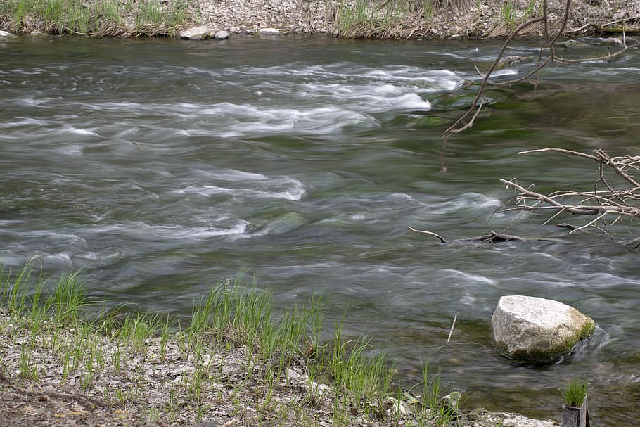 river, nature, water, flow, rock, no people, day, solid, rock - object HD wallpaper