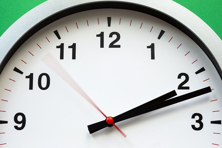 White Clock Reading at 2:12, accuracy, Analogue, clock face, close-up HD wallpaper
