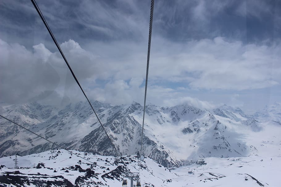 elbrus, mountains, height, nature, kabardino-balkaria, snow, HD wallpaper
