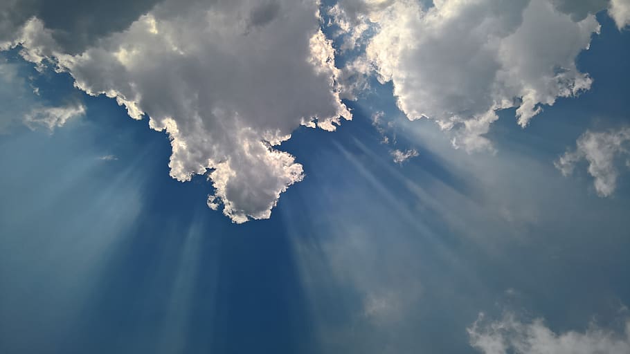 sky, clouds, sunlight, cloud - sky, beauty in nature, cloudscape HD wallpaper
