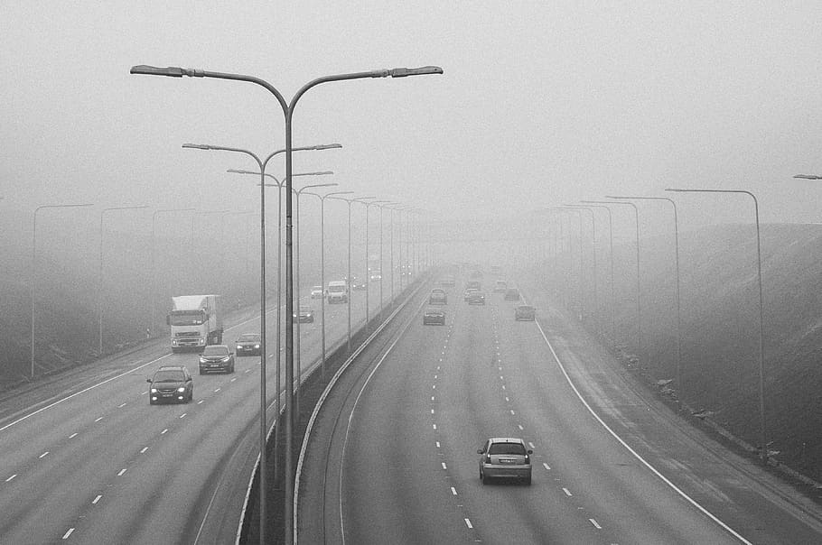 different vehicles on road, automobile, transportation, car, nature HD wallpaper