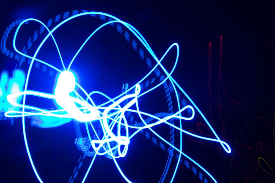 light, technology, connection, abstract, blue, illuminated HD wallpaper