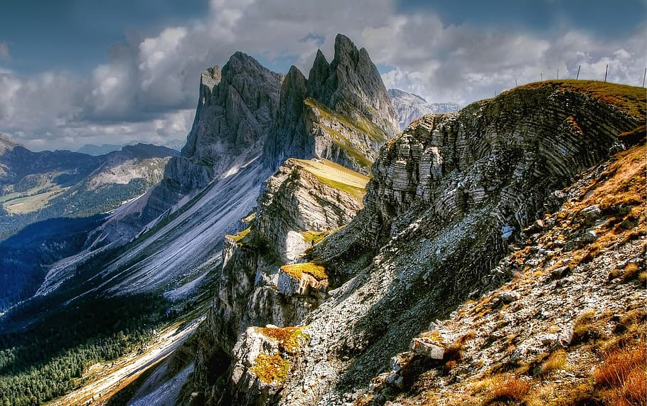Landscape Photography of Mountains, adventure, blue, boulders, HD wallpaper