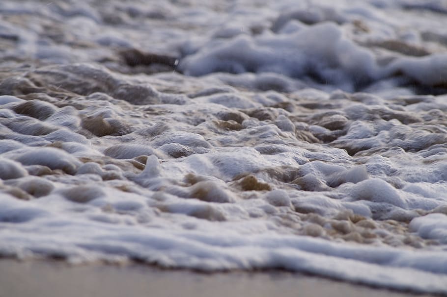 froth, sea, ocean, beach, land, water, no people, nature, beauty in nature HD wallpaper