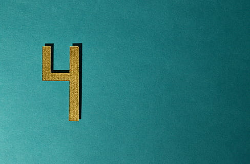 four, type, number, background, gold, card, brightness, decorative HD wallpaper