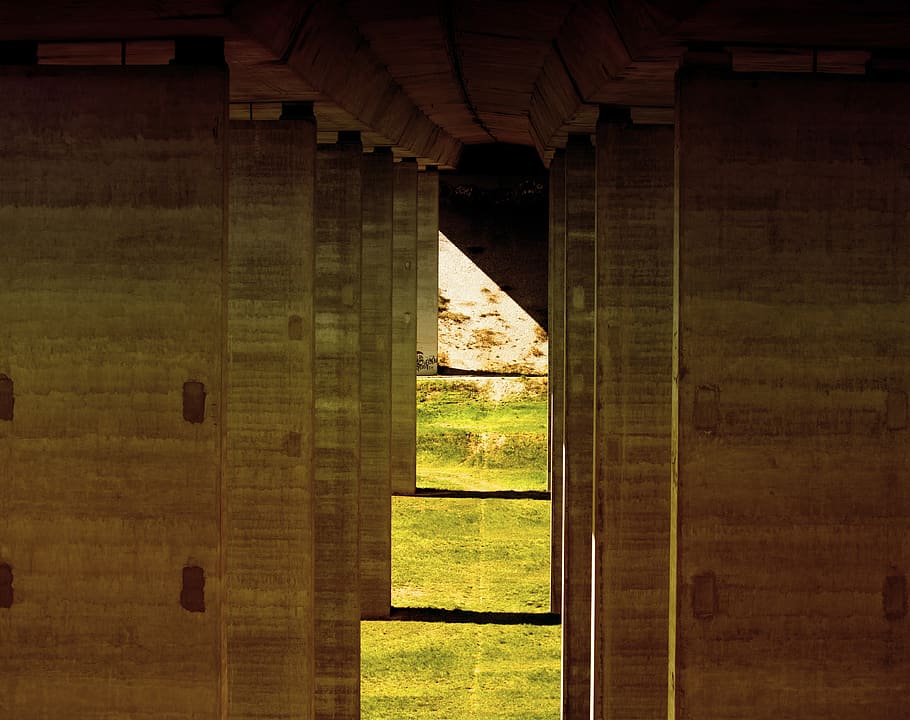 highway bridge, architecture, concrete, building, traffic, bridge piers HD wallpaper
