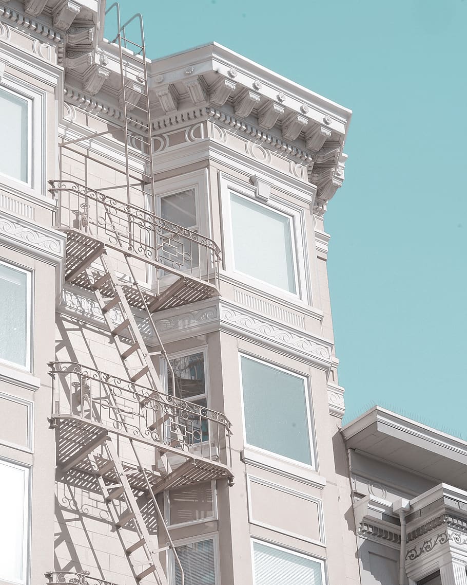 white concrete building during daytime, handrail, banister, mundic creek, HD wallpaper