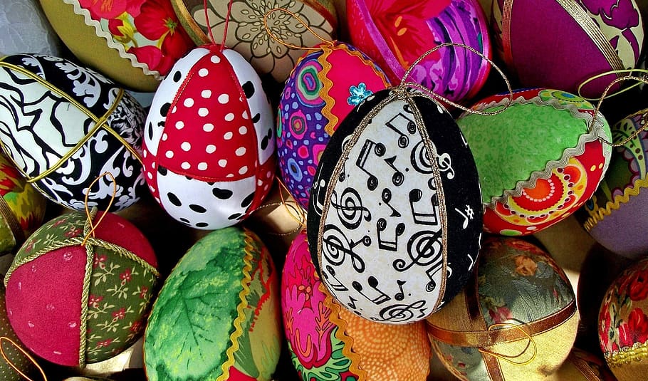 craft, handcrafted, easter, colorful, decoration, eggs, multi colored HD wallpaper