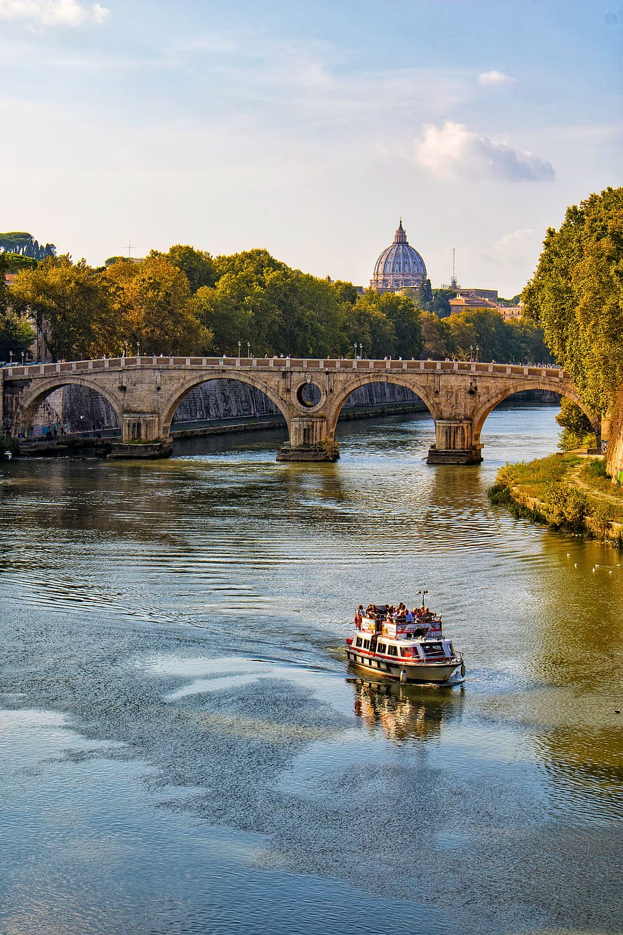italy, rome, built structure, water, architecture, transportation HD wallpaper