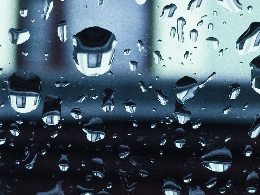 raindrop, macro, wet, water, glass - material, window, mode of transportation HD wallpaper