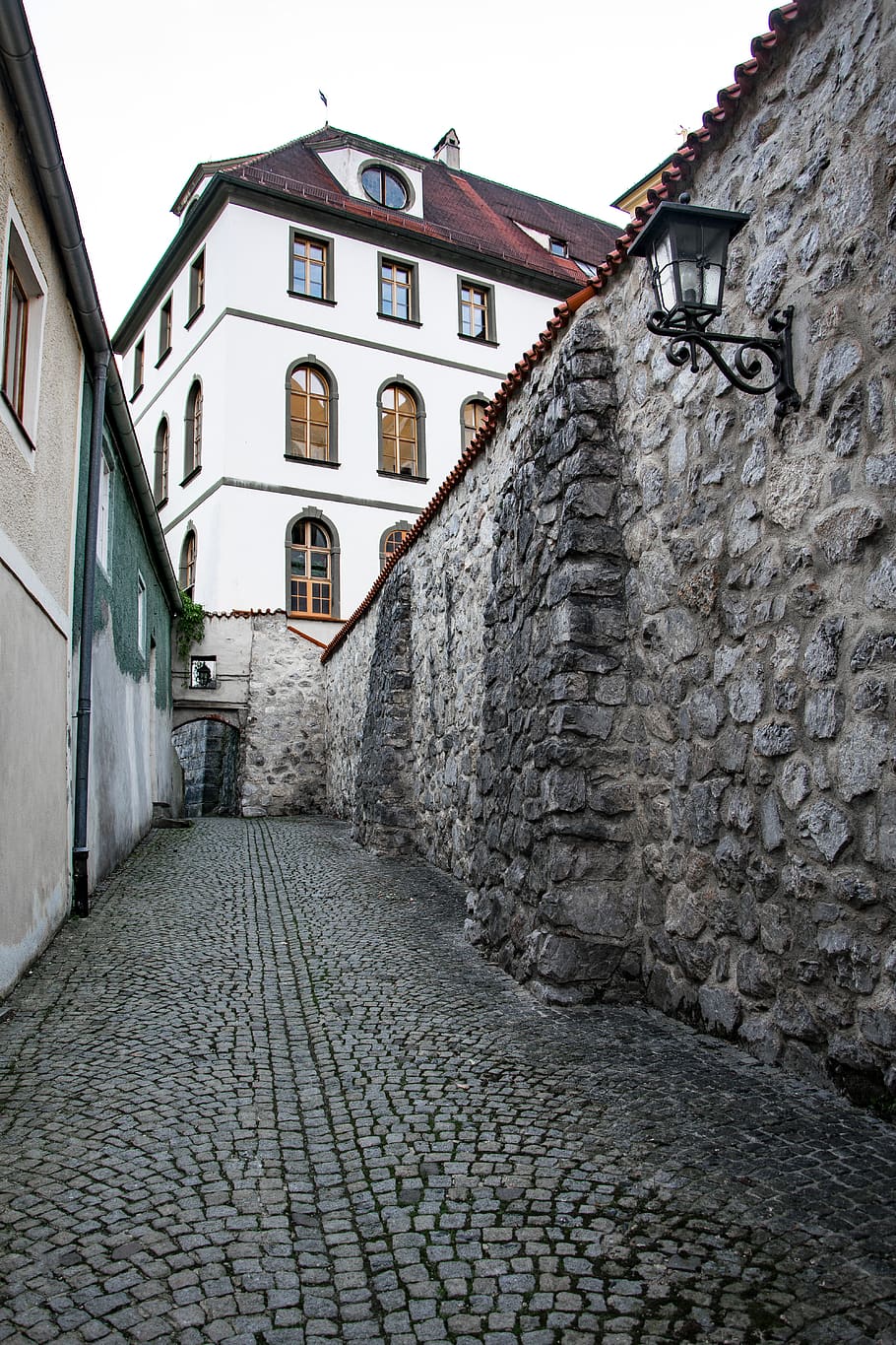 austria, aisle, stone, palace, architecture, built structure HD wallpaper