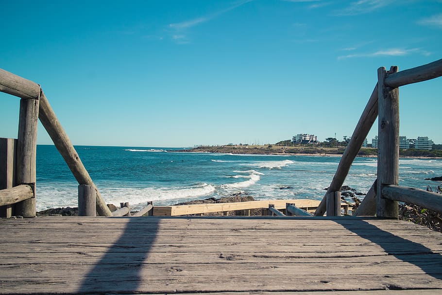 uruguay, la barra, water, sea, sky, nature, wood - material HD wallpaper