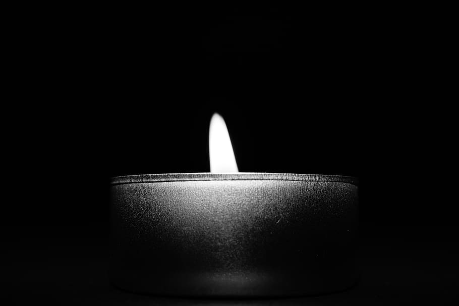 Close-up of Candle over Black Background, aromatic, art, burning HD wallpaper