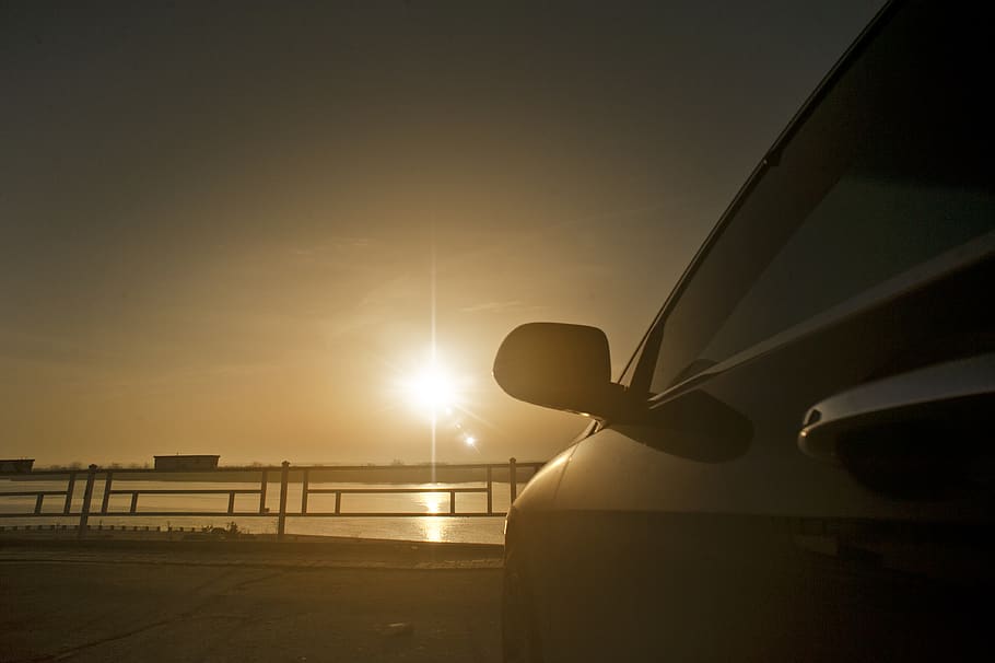 Photography of Car Parked in Front of Body of Water, auto, automobile HD wallpaper