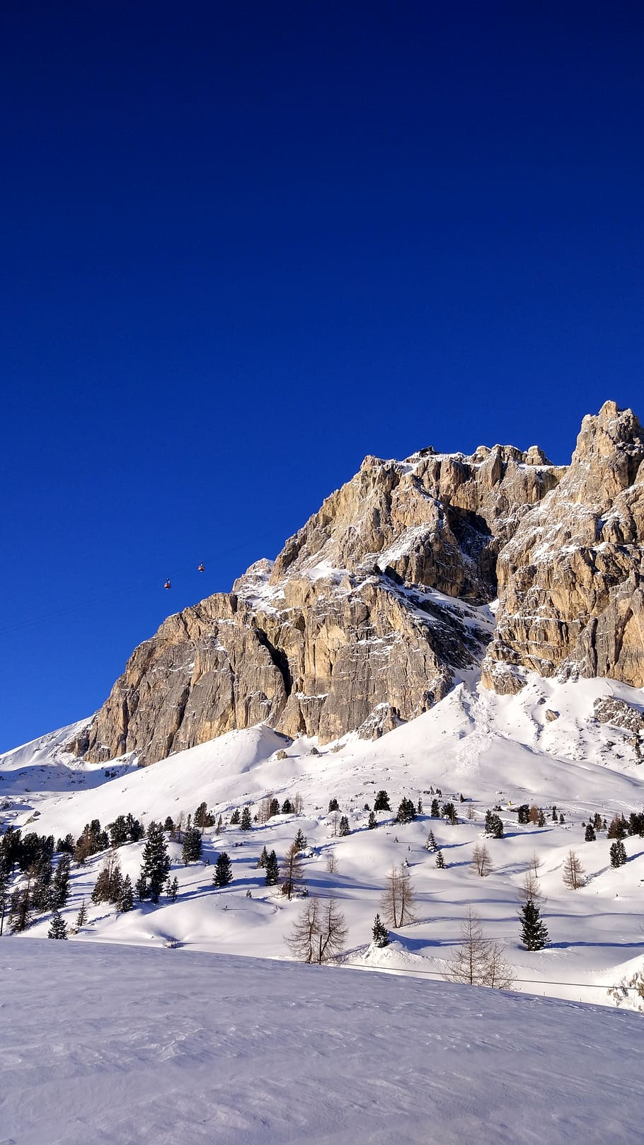 Scenic View of Mountain During Winter, blue sky, clear sky, cold HD wallpaper