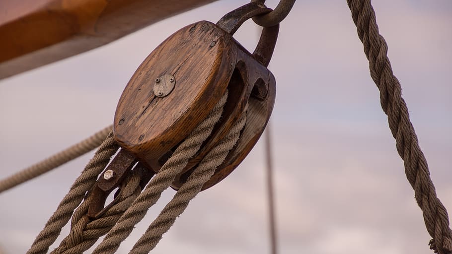pulley, block, equipment, rigging, sailboat, vessel, ship, nautical