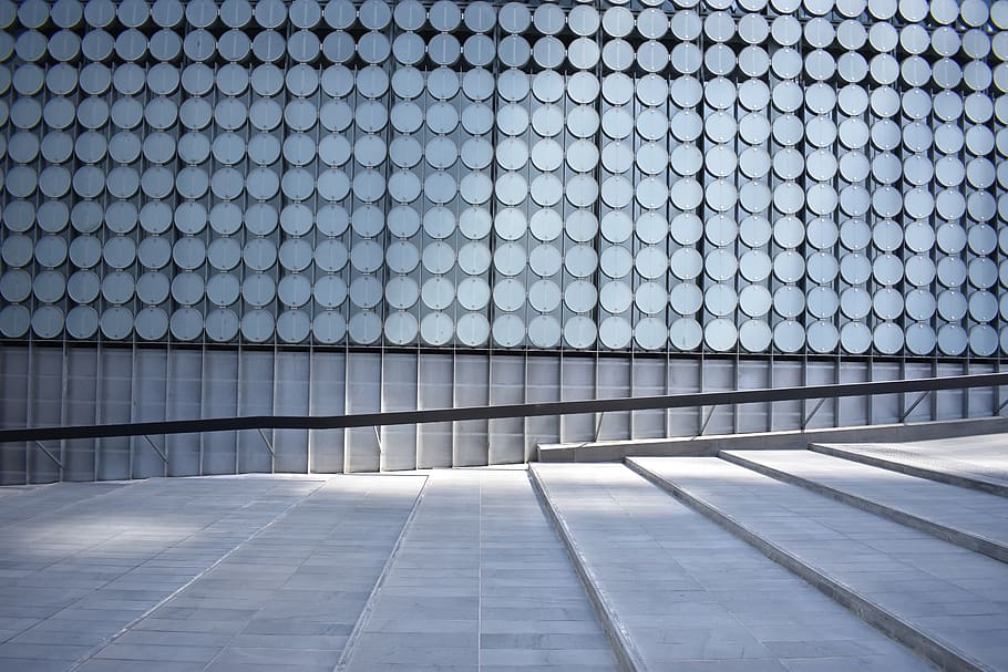 gray concrete floor, building, architecture, office building HD wallpaper