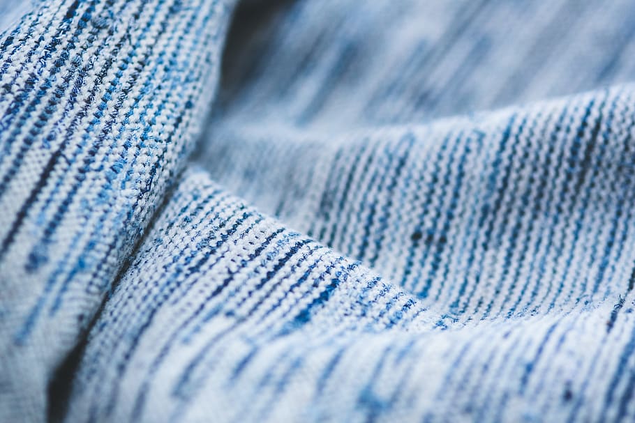 Close Up Blue Textile Background, carpet, close-up, fabrics, macro HD wallpaper