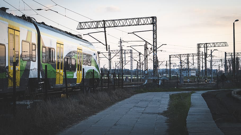 train, railway, station, transportation, railroad, bridge, locomotive HD wallpaper
