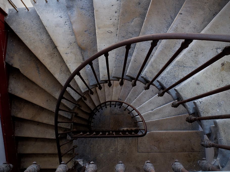 france, auxerre, vintage, old, antique, stairs, levels, building HD wallpaper